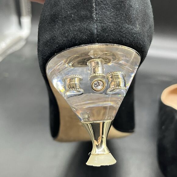 KATE SPADE Coco Point Toe Pumps womens size 9 M black kitten heel suede - Picture 5 of 7